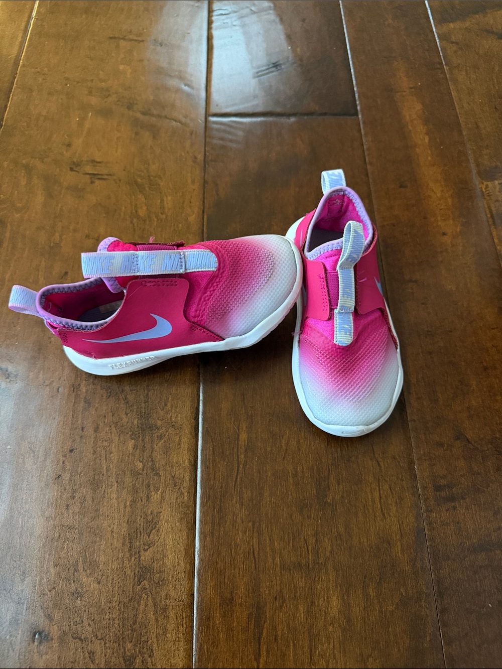 Nike Kids Pink Ombre Slip-On Sneakers with White Accents